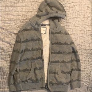 Fluffy zip up sweater / jacket size small 6/7